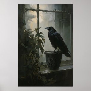 Kunstposter Krähe Rabe Dark Cottagecore Düstere Go Poster