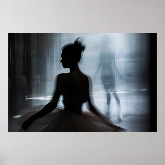 Kunstposter mit Silhouette eines Tänzers Poster (Vorne)