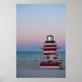 Kunstposter Strand-Rettungsturm Poster (Vorne)