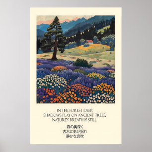 Kunstposter Waldblumenwiese Poster