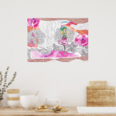 Kunstposter zur Illustration Poster (Küche)