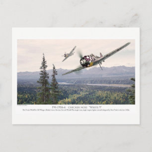 Kunstpostkarte zur Luftfahrt "Focke-Wulf Fw 190" Postkarte