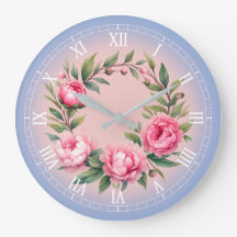 Kunstprint Aquarell Pfingstrosen Kranz