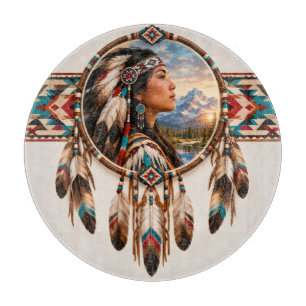 Kunstprint Dreamcatcher des indianischen Erbes Schneidebrett