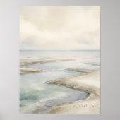 Kunstprint Pale Tide Küstenlinie Poster (Vorne)