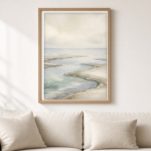 Kunstprint Pale Tide Küstenlinie Poster