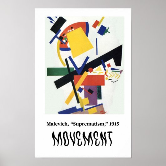 Kunstprinzipien - Bewegung, Malevich Poster (Vorne)