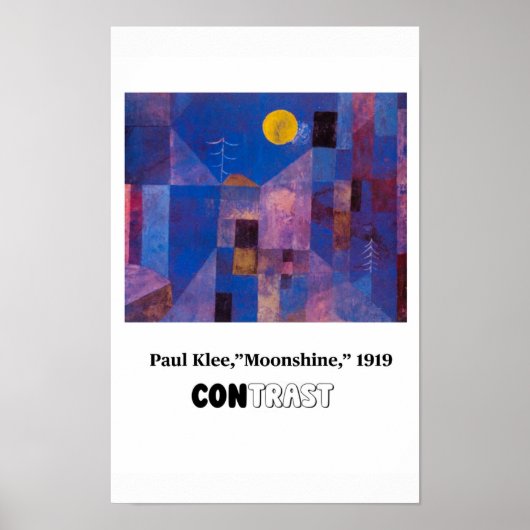 Kunstprinzipien - Kontrast, Paul Klee Poster (Vorne)