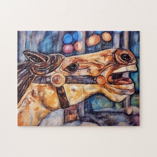 Kunstpuzzle Karussellpferdkopf Puzzle (Horizontal)