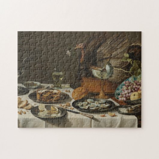 Kunstpuzzle "Still Life with Turkey Pie" Puzzle (Horizontal)