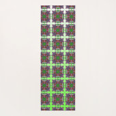 Kunstrasenfliege Mandala Lila Lime Green Yogamatte (Rückseite)