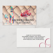 Kunstrasenglas | Trauben | Korks Visitenkarte (Vorne/Hinten)