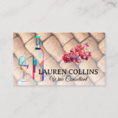 Kunstrasenglas | Trauben | Korks Visitenkarte (Vorderseite)