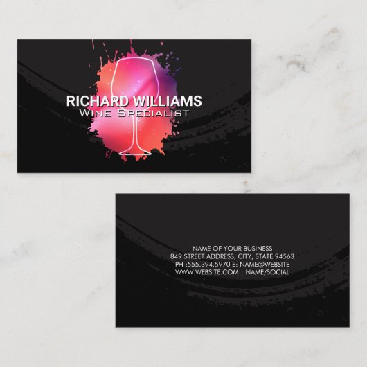 Kunstrasenglas Visitenkarte (Vorne/Hinten)