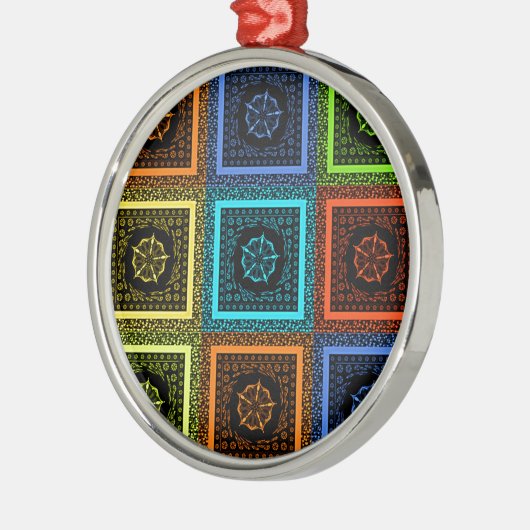 Kunstrasenprint Silbernes Ornament (Links)