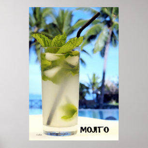 Kunstreproduktion, die am Messer auf Mojito gemalt Poster