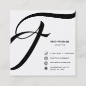 Kunstrosa Abstrakte Aquarellkunst Quadratische Visitenkarte (Rückseite)