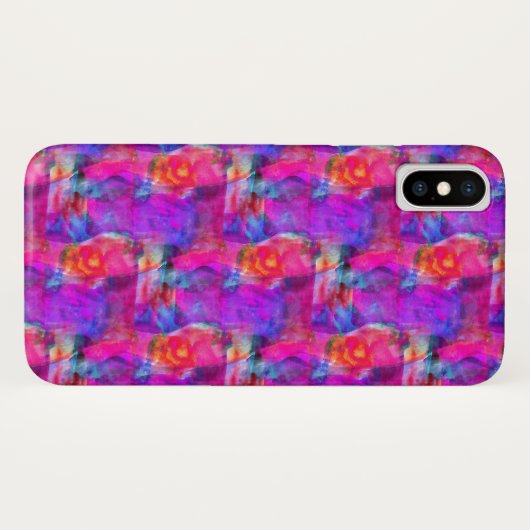 Kunstrosa, Blau, roter Beschaffenheitshintergrund Case-Mate iPhone Hülle (Rückseite (Horizontal))