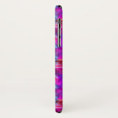 Kunstrosa, Blau, roter Beschaffenheitshintergrund Case-Mate iPhone Hülle (Hinten/Links)