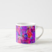 Kunstrosa, Blau, roter Beschaffenheitshintergrund Espressotasse (Rechts)