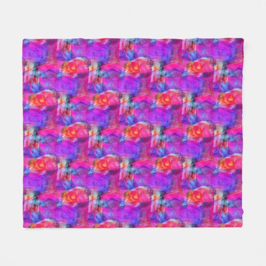 Kunstrosa, Blau, roter Beschaffenheitshintergrund Fleecedecke (Vorderseite (Horizontal))