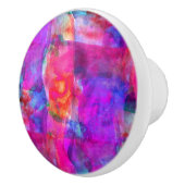 Kunstrosa, Blau, roter Beschaffenheitshintergrund Keramikknauf (Rechts)