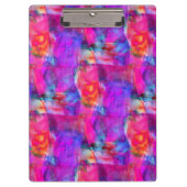 Kunstrosa, Blau, roter Beschaffenheitshintergrund Klemmbrett (Vorderseite)