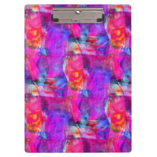 Kunstrosa, Blau, roter Beschaffenheitshintergrund Klemmbrett (Vorderseite)