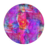 Kunstrosa, Blau, roter Beschaffenheitshintergrund Schneidebrett (Vorderseite)