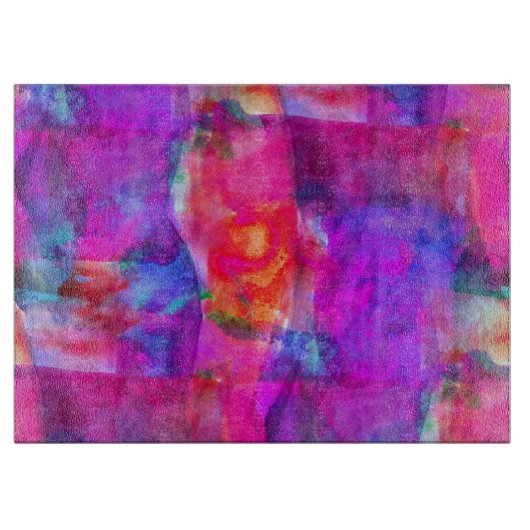 Kunstrosa, Blau, roter Beschaffenheitshintergrund Schneidebrett (Vorderseite)