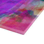 Kunstrosa, Blau, roter Beschaffenheitshintergrund Schneidebrett (Ecke)