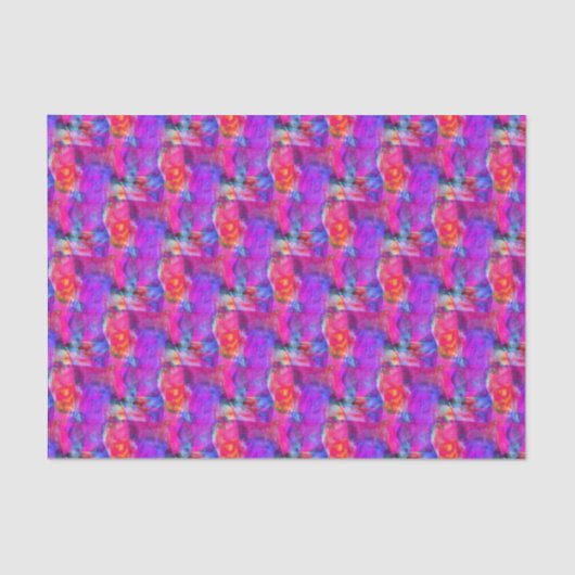 Kunstrosa, Blau, roter Beschaffenheitshintergrund Seidenpapier (Vorderseite)