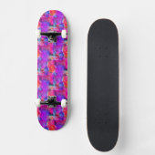 Kunstrosa, Blau, roter Beschaffenheitshintergrund Skateboard (Vorderseite)
