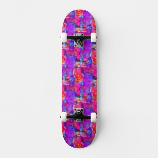 Kunstrosa, Blau, roter Beschaffenheitshintergrund Skateboard (Vorderseite)