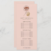 Kunstrosa der weiblichen Linie Künstlerisches Menü Menükarte (Vorne/Hinten)