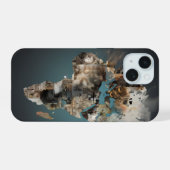 Kunstschale Afrika iPhone 15 Hülle (Rückseite (Horizontal))