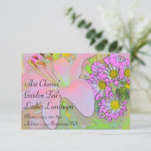 Kunstschätze Ladys Luncheon Garden Tea Einladung (Stehend Vorderseite)