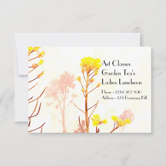 Kunstschätze Ladys Luncheon Garden Tea Einladung (Vorderseite)