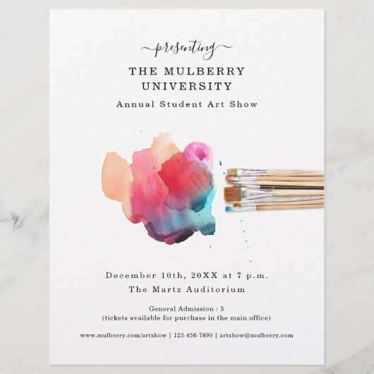 Kunstschau für Schulen oder Studios - Werbe-Flyer Flyer (Vorne)