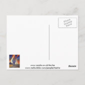 Kunstschlucht unter Segel in Orange und Lila Postkarte (Rückseite)