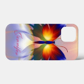 Kunstschmetterling und Individuelle Name Case-Mate iPhone Hülle (Rückseite (Horizontal))