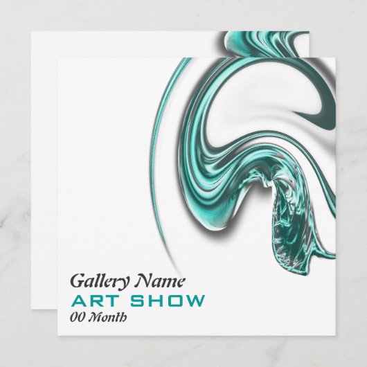 Kunstschmuck Eröffnung Start CUSTOMIZE Einladung (Vorne/Hinten)