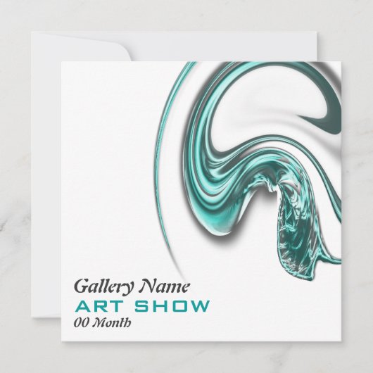 Kunstschmuck Eröffnung Start CUSTOMIZE Einladung (Vorderseite)