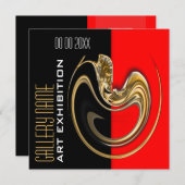 Kunstschmuckshow-Ausstellungsgalerie FERTIGEN Einladung (Vorne/Hinten)