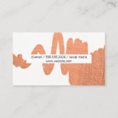 Kunstschrift Visitenkarte (Rückseite)