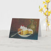 Kunstschule Stillleben - Kuchen und Jug Karte (Gelbe Blume)