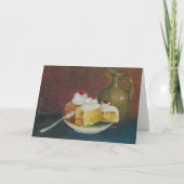 Kunstschule Stillleben - Kuchen und Jug Karte (Vorderseite)