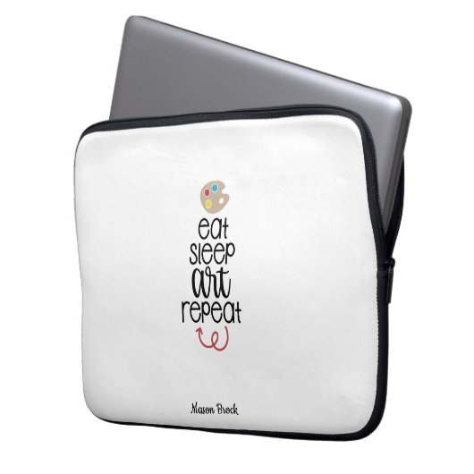 Kunstschüler personalisiertes Schulgeschenk Laptopschutzhülle (Vorderseite Links)