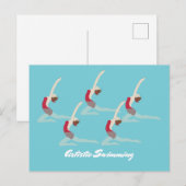 Kunstschwimmen Postkarte (Vorne/Hinten)