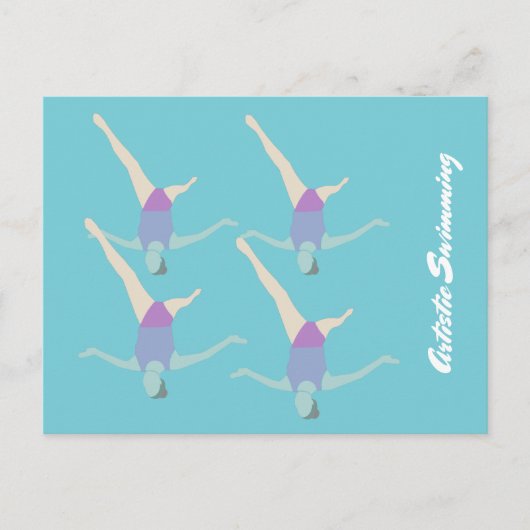 Kunstschwimmen Postkarte (Vorderseite)
